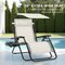 Best Choice Products 30” Extra Wide Folding Zero Gravity Patio Lounge Chair w/Adjustable Canopy Shade
